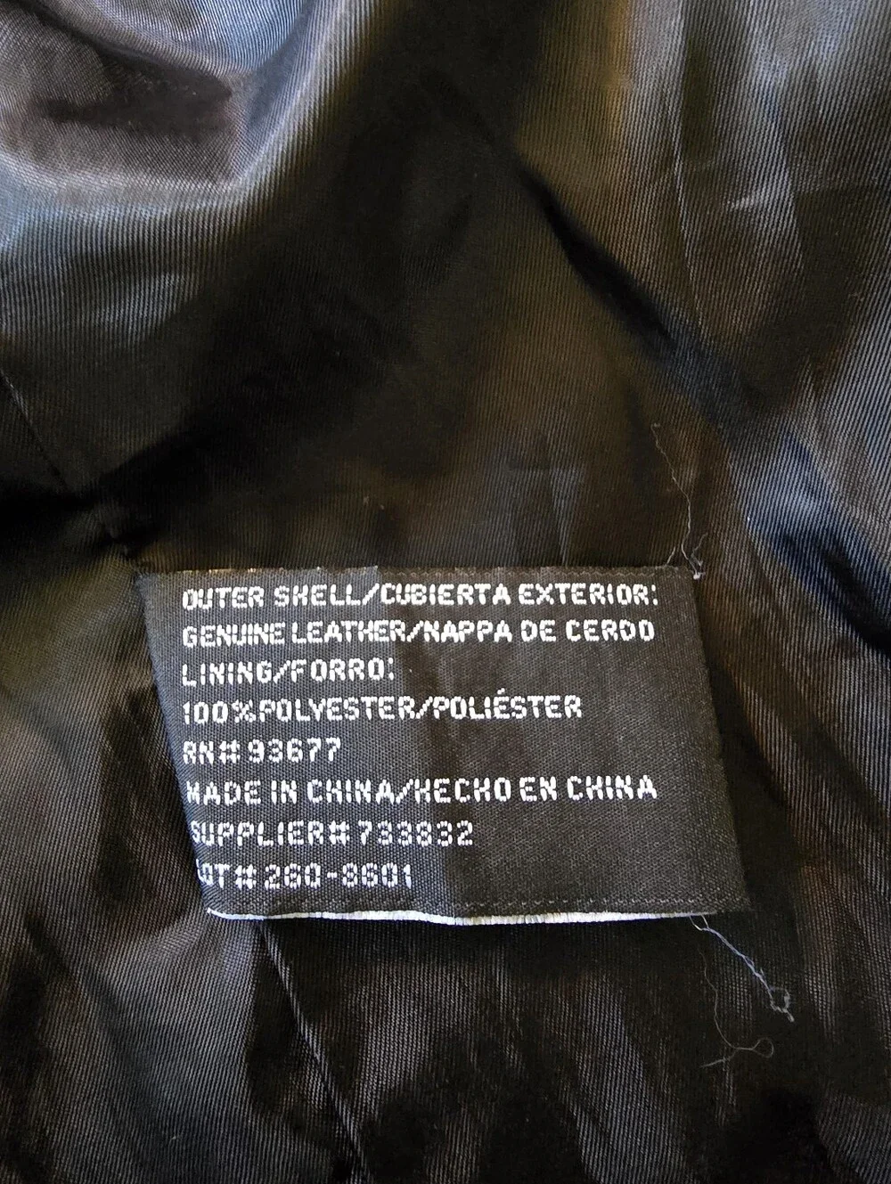 Y2K Women's Black Leather Jacket - Classic Zip Front - Picture 6 of 7
